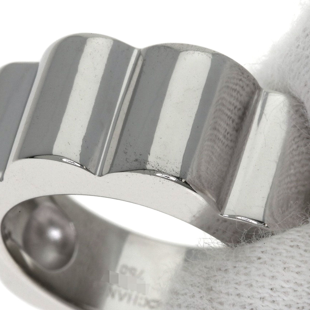 CHANEL Profield Camelia Ring K18 White Gold Ladies [Used]