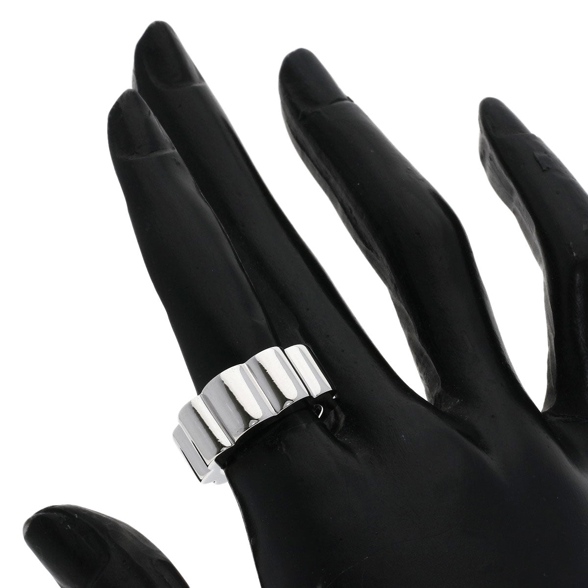 CHANEL Profield Camelia Ring K18 White Gold Ladies [Used]