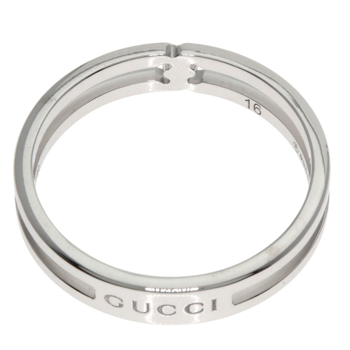 GUCCI Infinity #16 Ring K18 White Gold Ladies [Used]