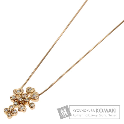 VENDOME Heart motif Diamond Necklace K18 Pink Gold Ladies [Used]