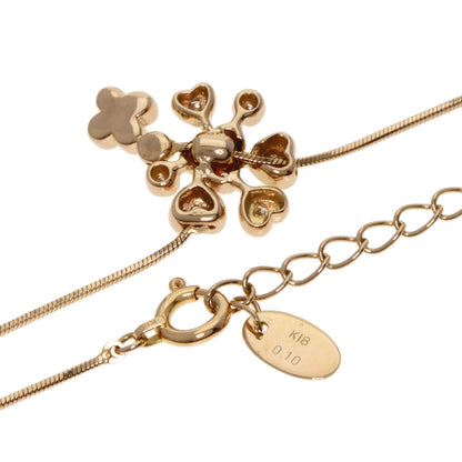 VENDOME Heart motif Diamond Necklace K18 Pink Gold Ladies [Used]