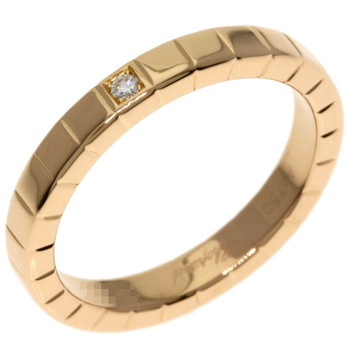 Chopard Ice cube 1P Diamond Ring K18 Pink Gold Ladies [Used]