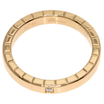 Chopard Ice cube 1P Diamond Ring K18 Pink Gold Ladies [Used]