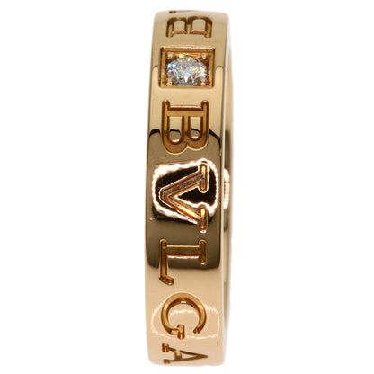 BVLGARI Double logo 1P Diamond Ring K18 Pink Gold Ladies [Used]