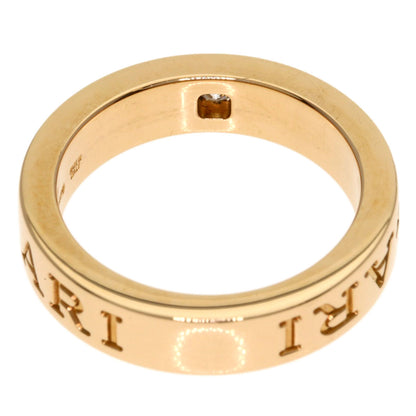 BVLGARI Double logo 1P Diamond Ring K18 Pink Gold Ladies [Used]