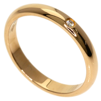 CARTIER Classic Wedding 1P Diamond #47 Ring K18 Pink Gold Ladies [Used]