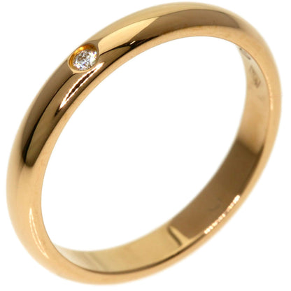 CARTIER Classic Wedding 1P Diamond #47 Ring K18 Pink Gold Ladies [Used]
