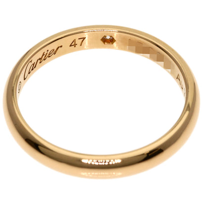 CARTIER Classic Wedding 1P Diamond #47 Ring K18 Pink Gold Ladies [Used]