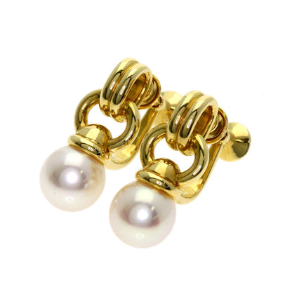 MIKIMOTO Pearl Pearl Earring K18 Yellow Gold Ladies [Used]
