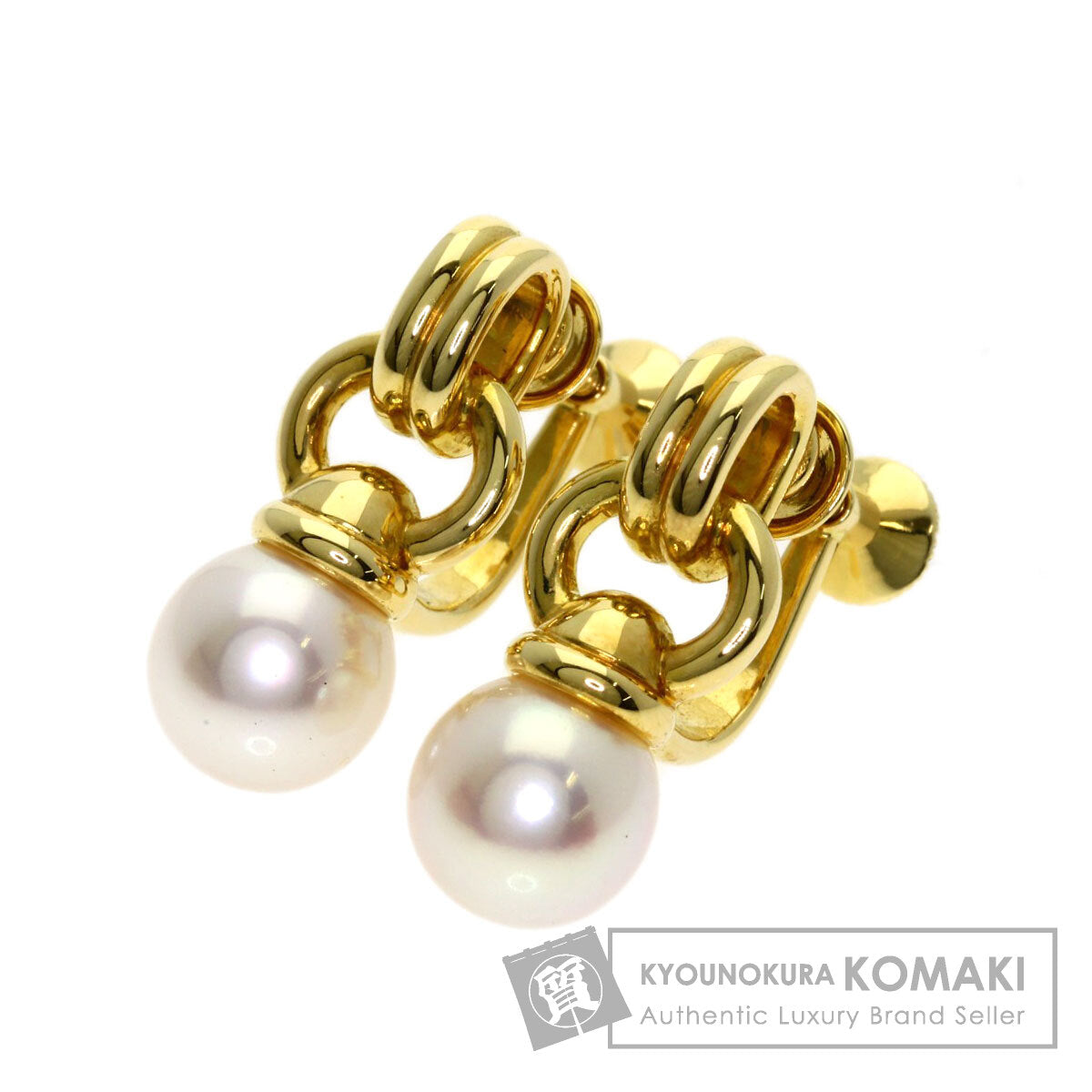 MIKIMOTO Pearl Pearl Earring K18 Yellow Gold Ladies [Used]