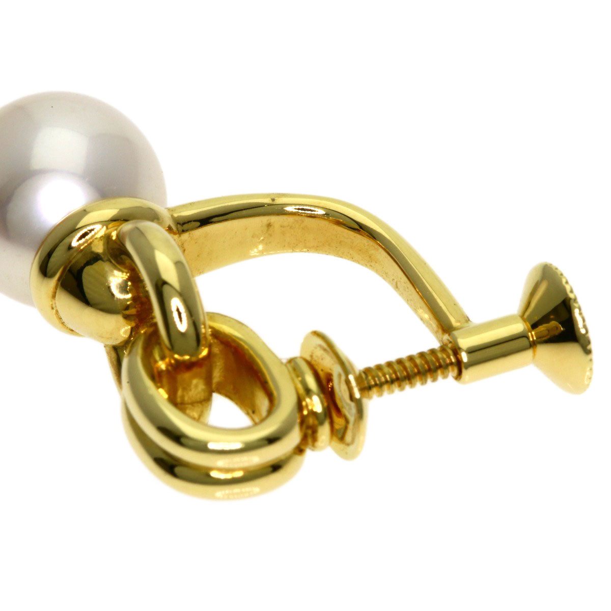 MIKIMOTO Pearl Pearl Earring K18 Yellow Gold Ladies [Used]