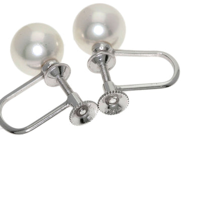 MIKIMOTO Pearl Pearl Earring K14 White Gold Ladies [Used]