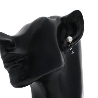 MIKIMOTO Pearl Pearl Earring K14 White Gold Ladies [Used]