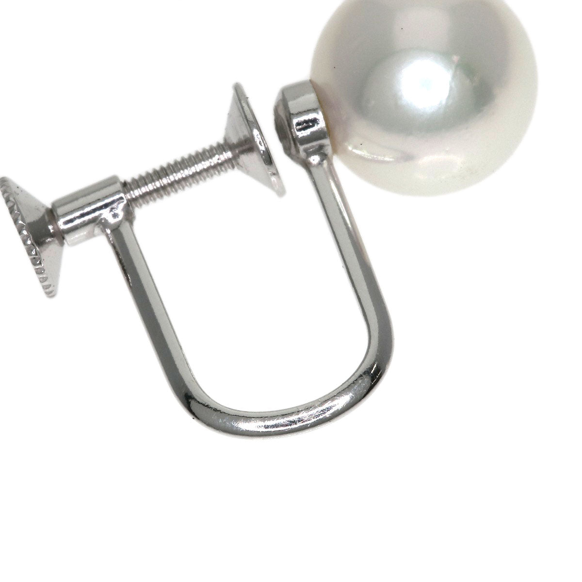 MIKIMOTO Pearl Pearl Earring K14 White Gold Ladies [Used]
