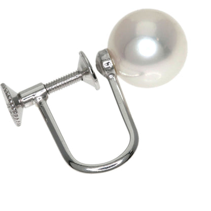MIKIMOTO Pearl Pearl Earring K14 White Gold Ladies [Used]