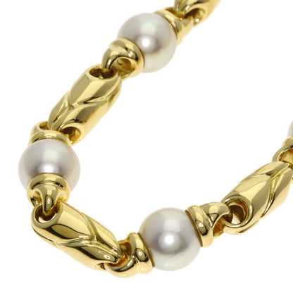 BVLGARI Passo Doppio 6P Pearl Bracelet K18 Yellow Gold Ladies [Used]
