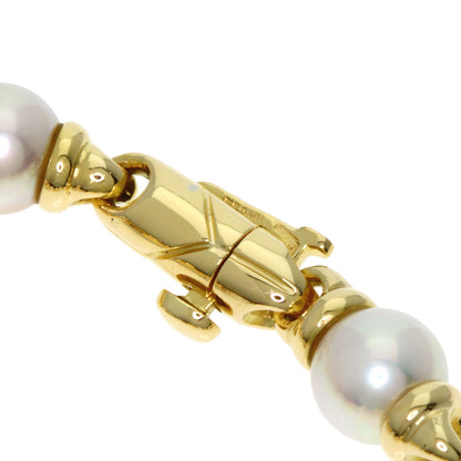 BVLGARI Passo Doppio 6P Pearl Bracelet K18 Yellow Gold Ladies [Used]