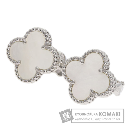 Van Cleef & Arpels Vintage Alhambra Shell earring K18 White Gold Ladies [Used]