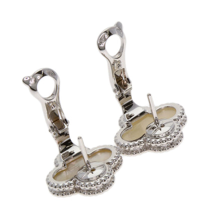 Van Cleef & Arpels Vintage Alhambra Shell earring K18 White Gold Ladies [Used]