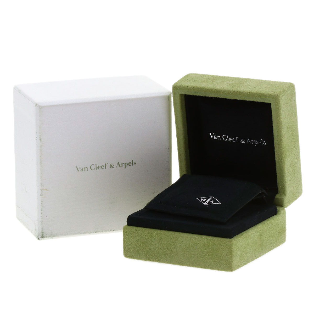 Van Cleef & Arpels Vintage Alhambra Shell earring K18 White Gold Ladies [Used]