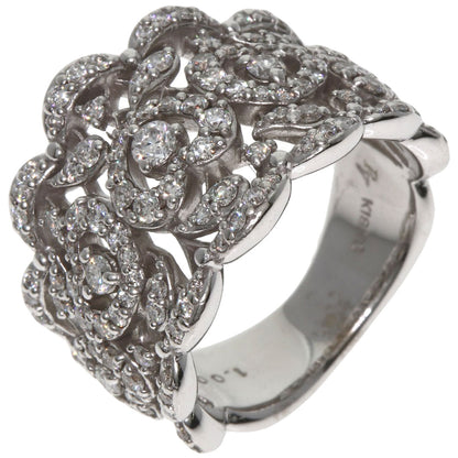 Ponte Vecchio Heart motif Diamond Ring K18 White Gold Ladies [Used]