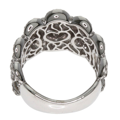 Ponte Vecchio Heart motif Diamond Ring K18 White Gold Ladies [Used]