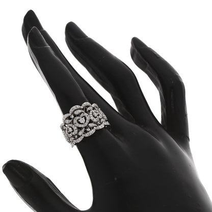 Ponte Vecchio Heart motif Diamond Ring K18 White Gold Ladies [Used]