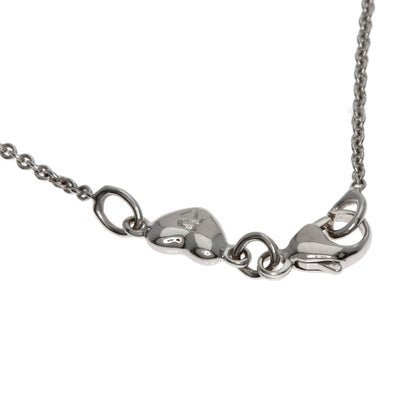 Ponte Vecchio Pavé Heart Diamond Necklace K18 White Gold Ladies [Used]