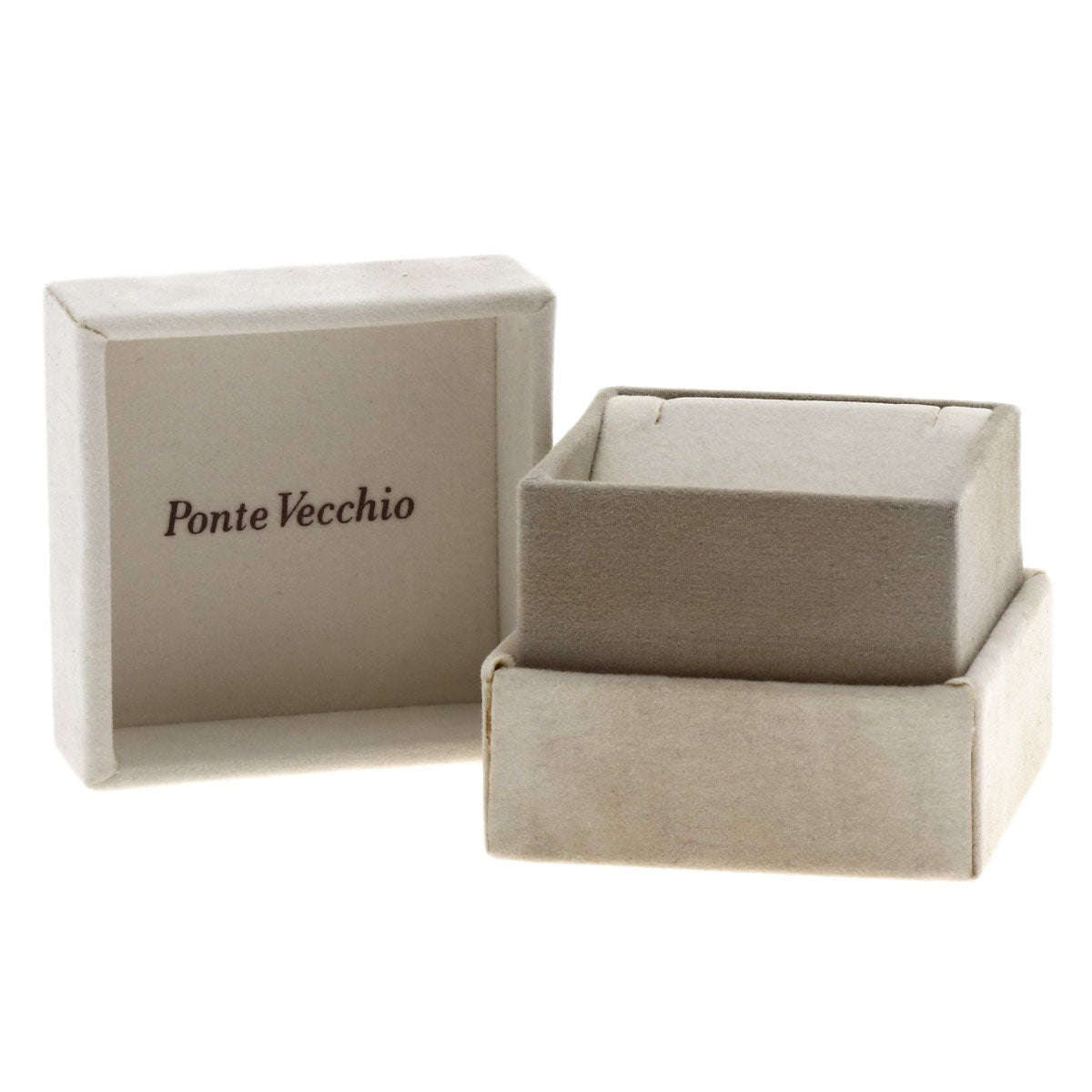 Ponte Vecchio Pavé Heart Diamond Necklace K18 White Gold Ladies [Used]