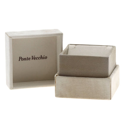 Ponte Vecchio Pavé Heart Diamond Necklace K18 White Gold Ladies [Used]