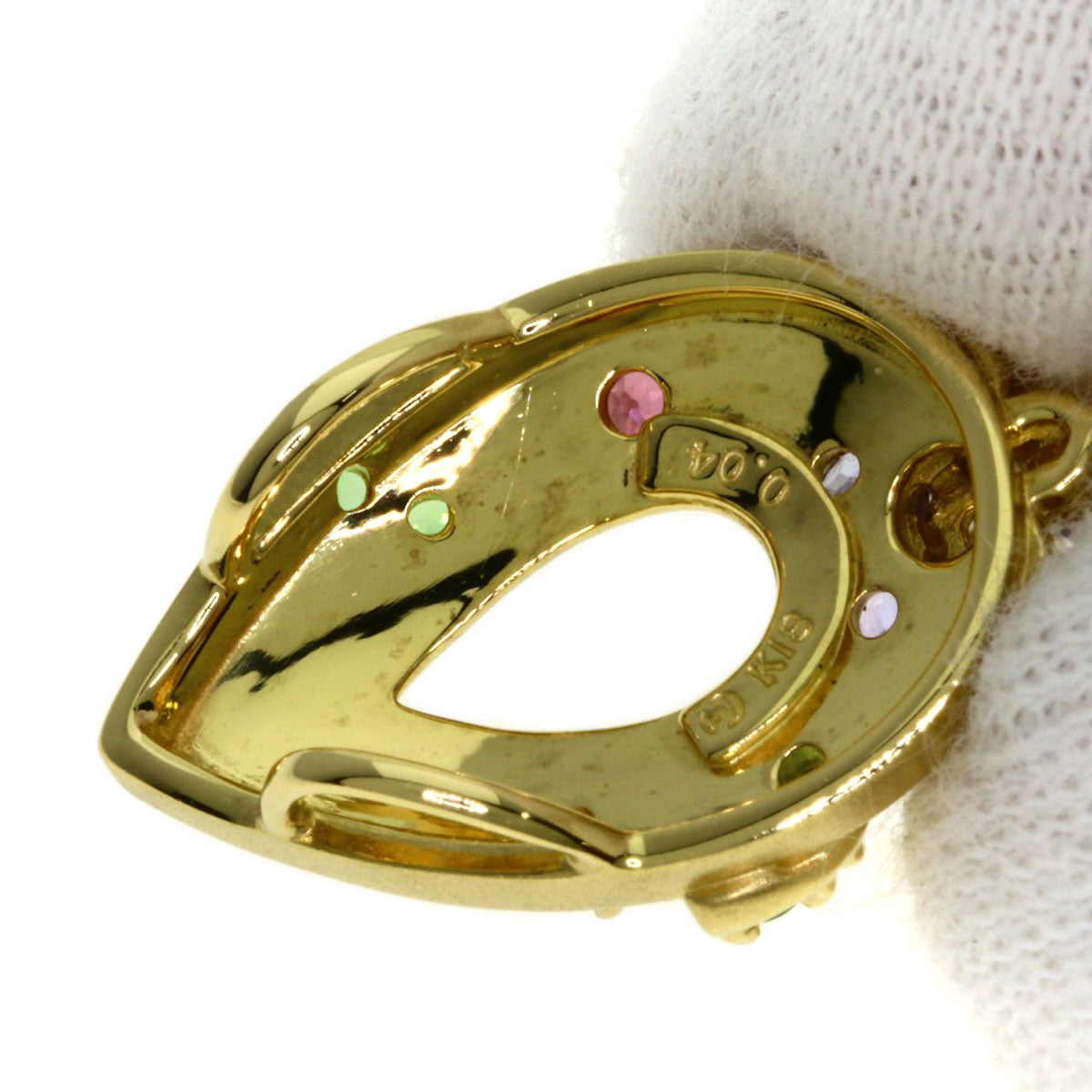 TASAKI Golden Pearl Pearl Color Stone Pendant top K18 Yellow Gold Ladies [Used]
