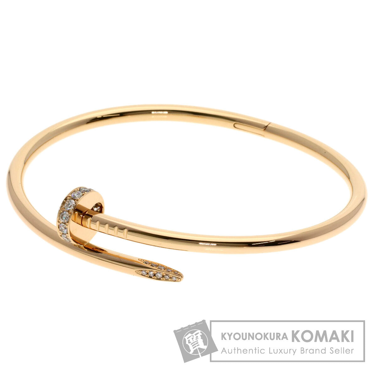 CARTIER Juste un Clou Classic Model Diamond #19 Bracelet K18 Pink Gold Ladies [Used]