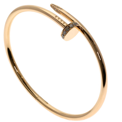 CARTIER Juste un Clou Classic Model Diamond #19 Bracelet K18 Pink Gold Ladies [Used]