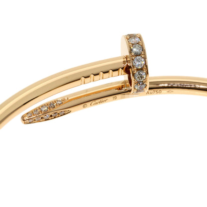 CARTIER Juste un Clou Classic Model Diamond #19 Bracelet K18 Pink Gold Ladies [Used]