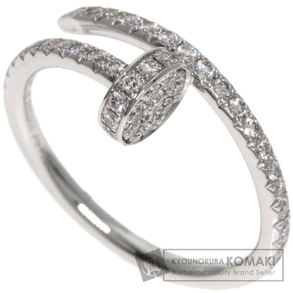 CARTIER Juste Uncre Small Diamond #48 Ring K18 White Gold Ladies [Used]