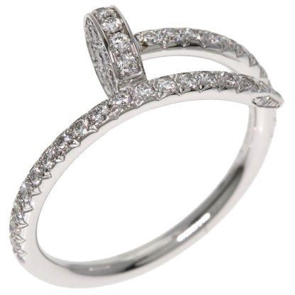 CARTIER Juste Uncre Small Diamond #48 Ring K18 White Gold Ladies [Used]
