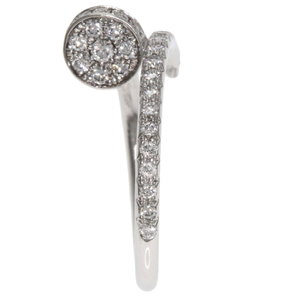 CARTIER Juste Uncre Small Diamond #48 Ring K18 White Gold Ladies [Used]