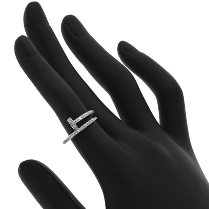 CARTIER Juste Uncre Small Diamond #48 Ring K18 White Gold Ladies [Used]