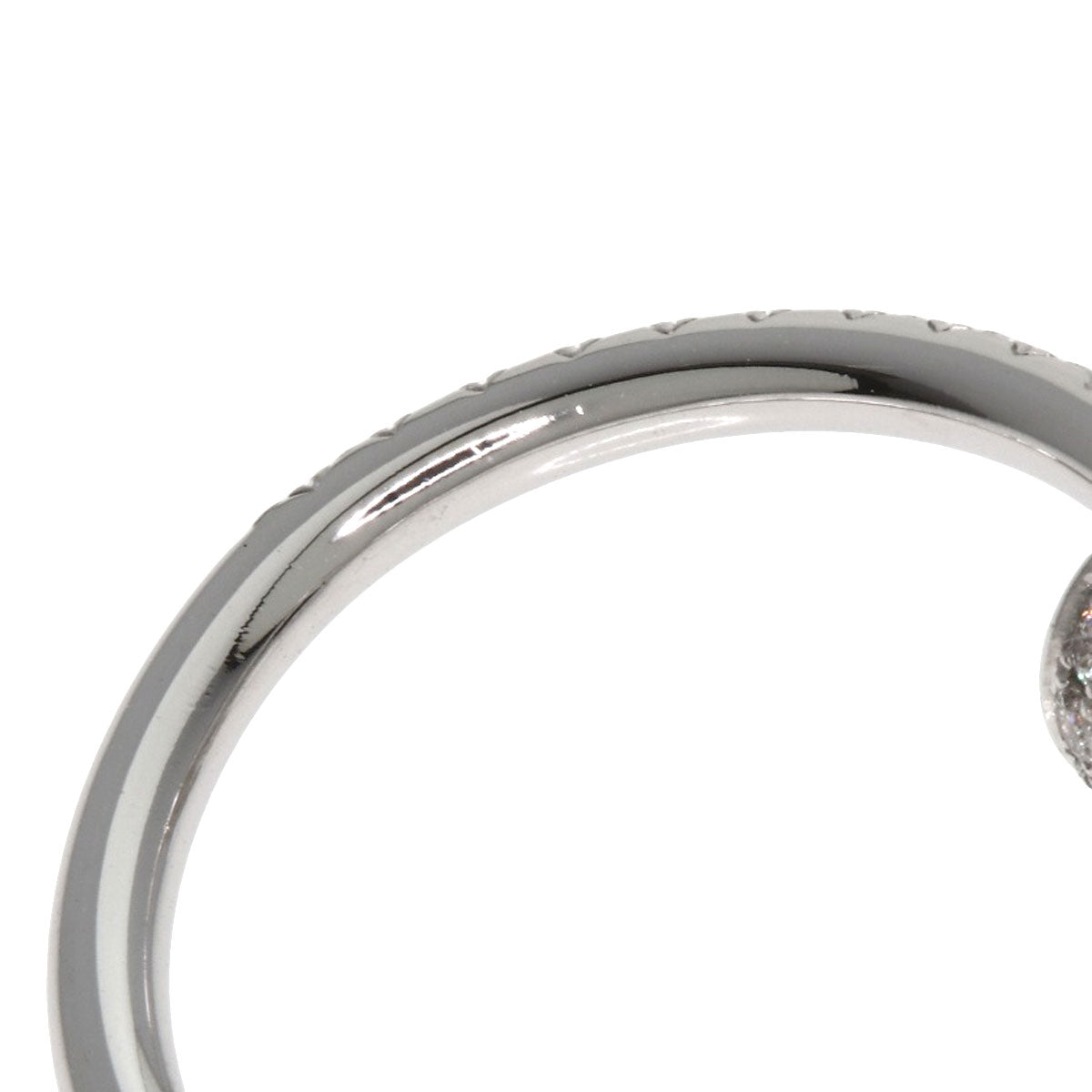 CARTIER Juste Uncre Small Diamond #48 Ring K18 White Gold Ladies [Used]
