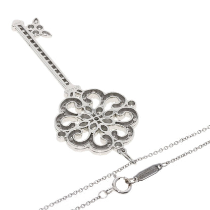 TIFFANY&Co. Enchant Prim Rose Key Diamond Necklace K18 White Gold Ladies [Used]