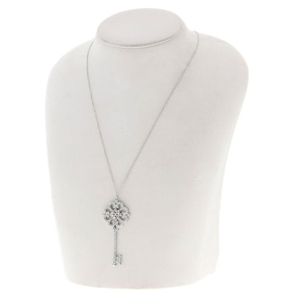TIFFANY&Co. Enchant Prim Rose Key Diamond Necklace K18 White Gold Ladies [Used]