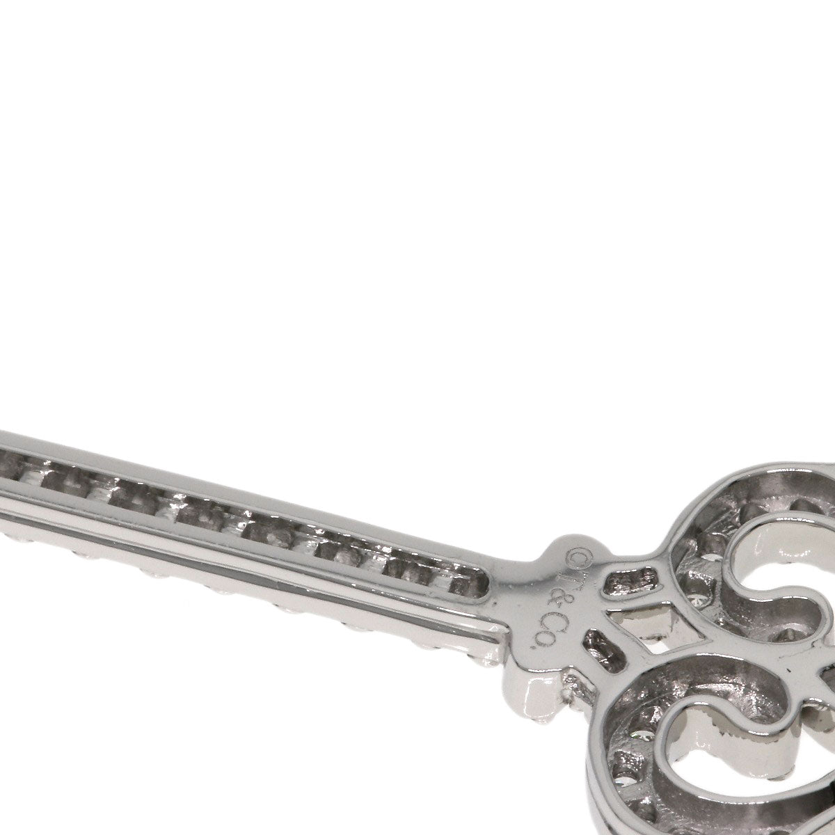 TIFFANY&Co. Enchant Prim Rose Key Diamond Necklace K18 White Gold Ladies [Used]