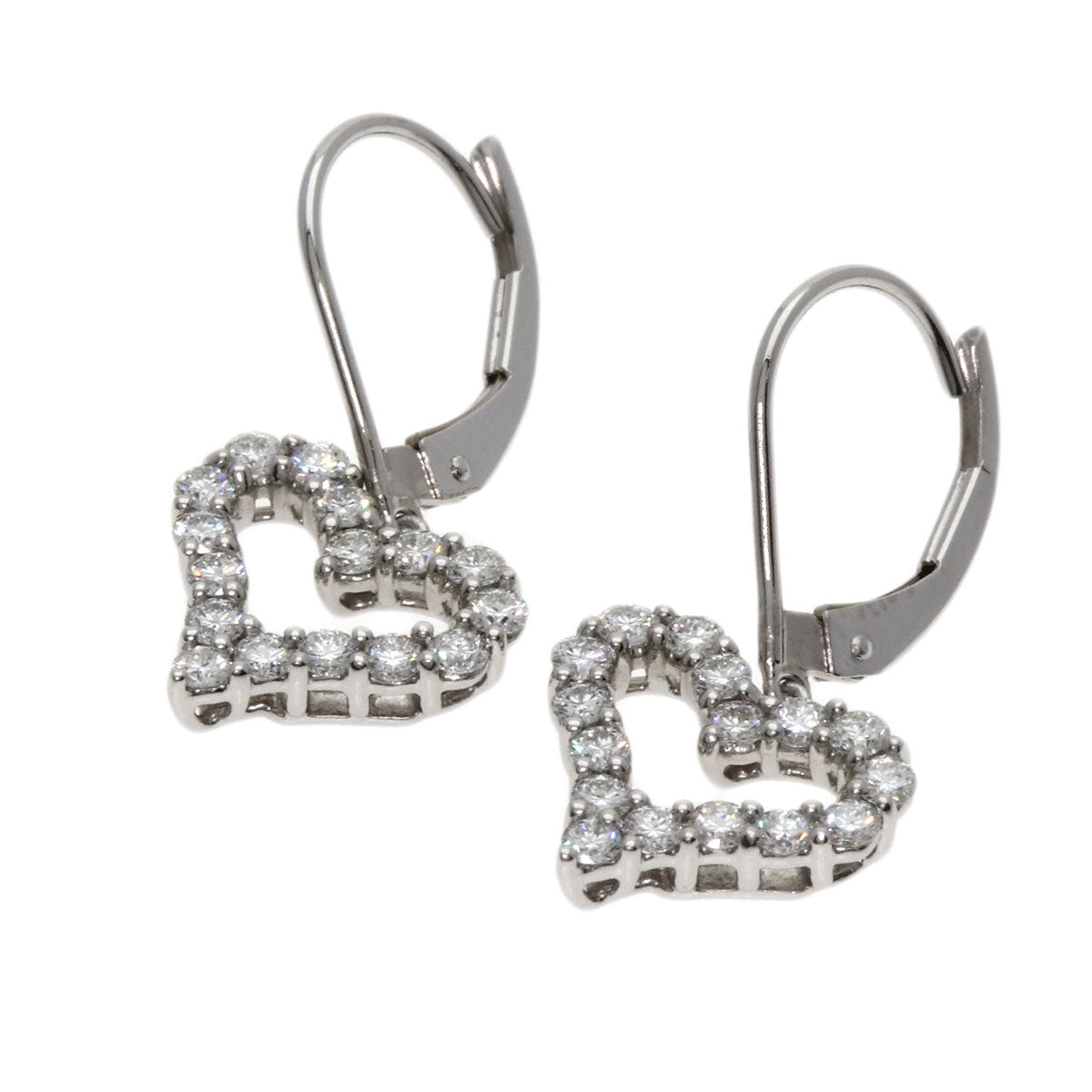 TIFFANY&Co. Sentimental Heart Diamond earring Platinum PT950 Ladies [Used]