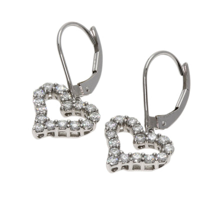 TIFFANY&Co. Sentimental Heart Diamond earring Platinum PT950 Ladies [Used]