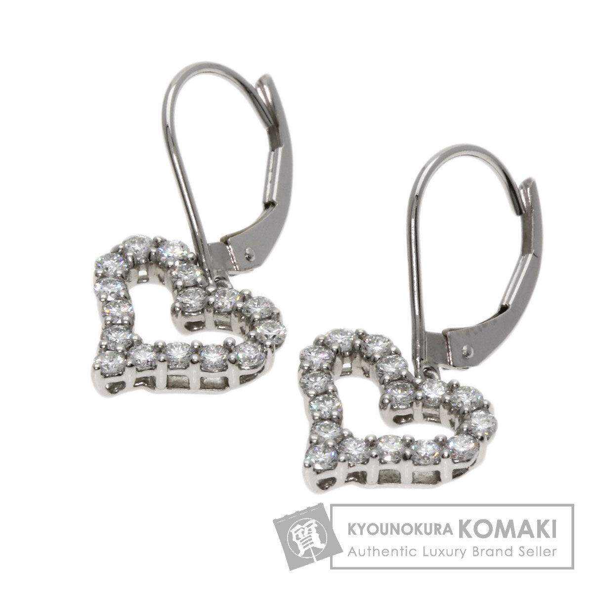 TIFFANY&Co. Sentimental Heart Diamond earring Platinum PT950 Ladies [Used]