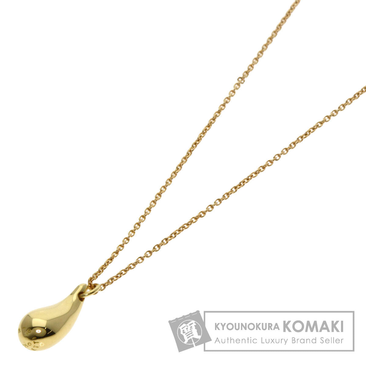 TIFFANY&Co. teardrop Necklace K18 Yellow Gold Ladies [Used]