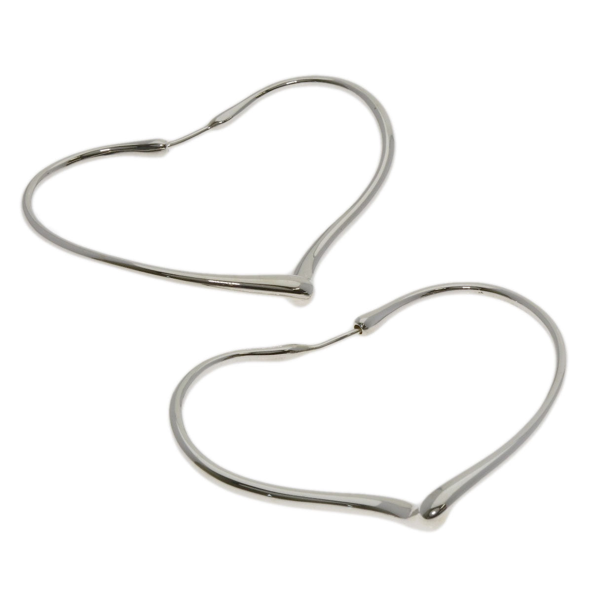 TIFFANY&Co. Open heart hoop earring Silver Ladies [Used]