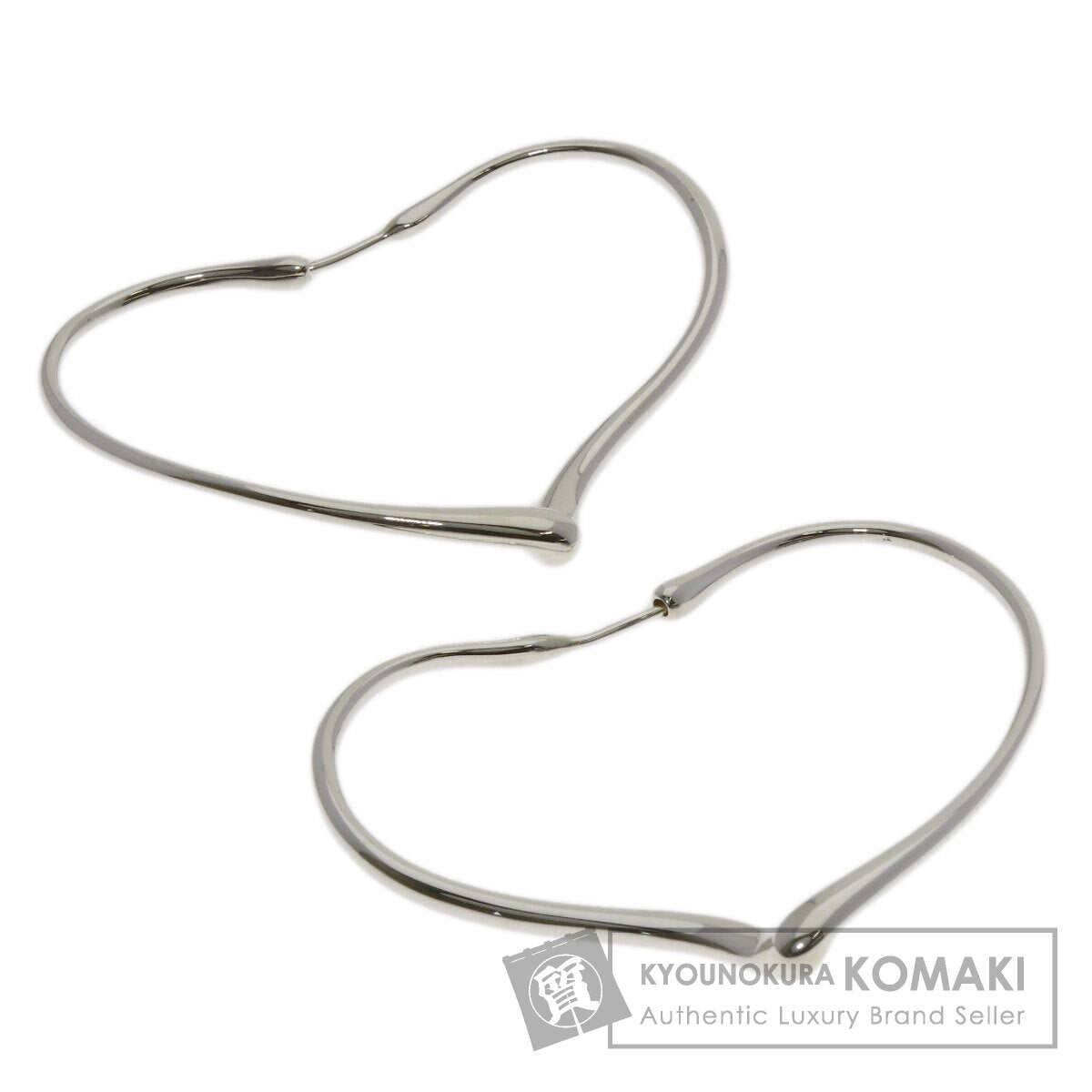 TIFFANY&Co. Open heart hoop earring Silver Ladies [Used]