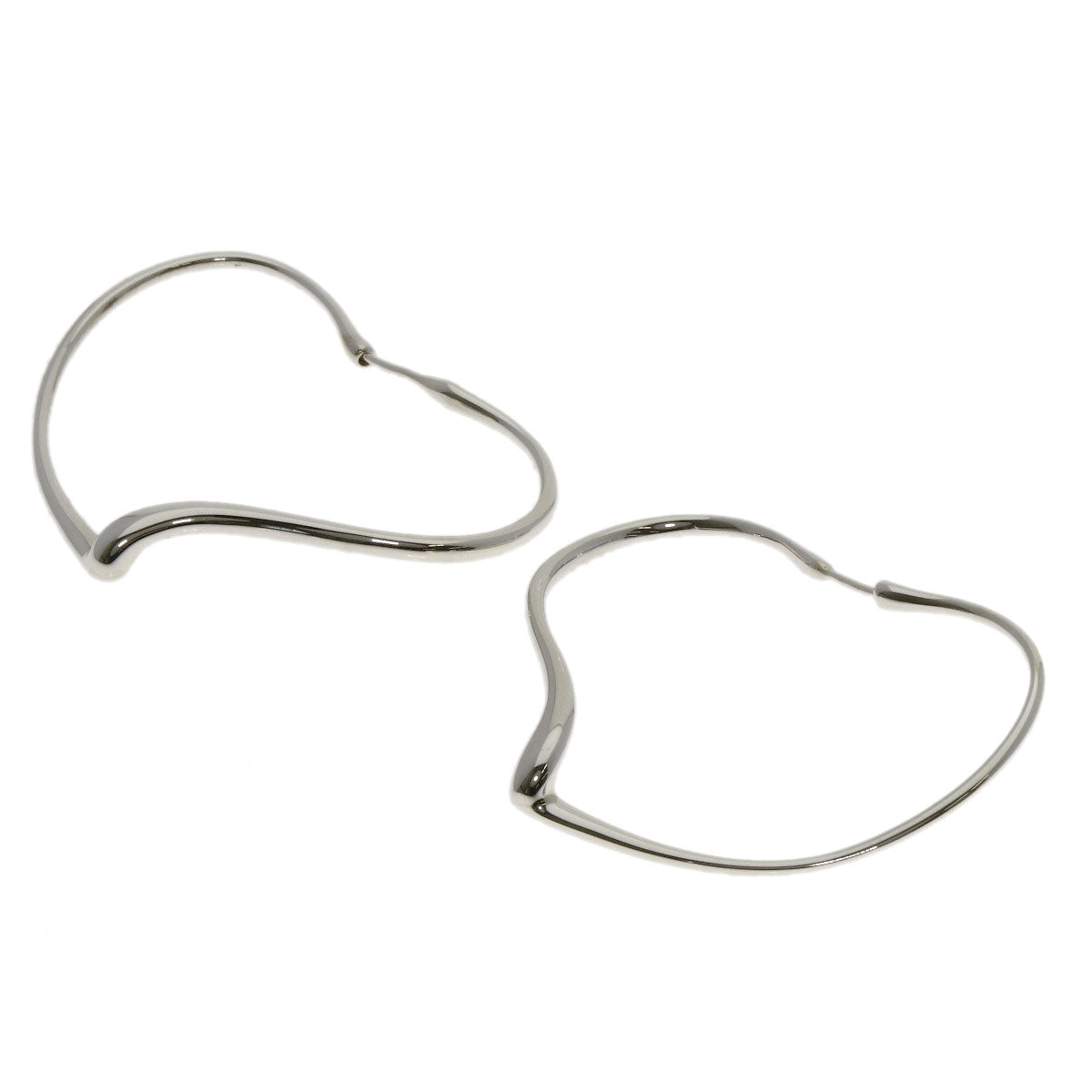 TIFFANY&Co. Open heart hoop earring Silver Ladies [Used]