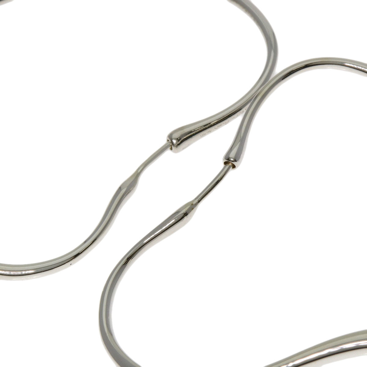 TIFFANY&Co. Open heart hoop earring Silver Ladies [Used]